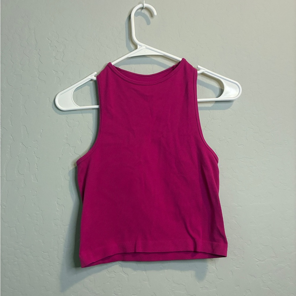 Intimately Free People Fuchsia Sleeveless Crop Top Racerback